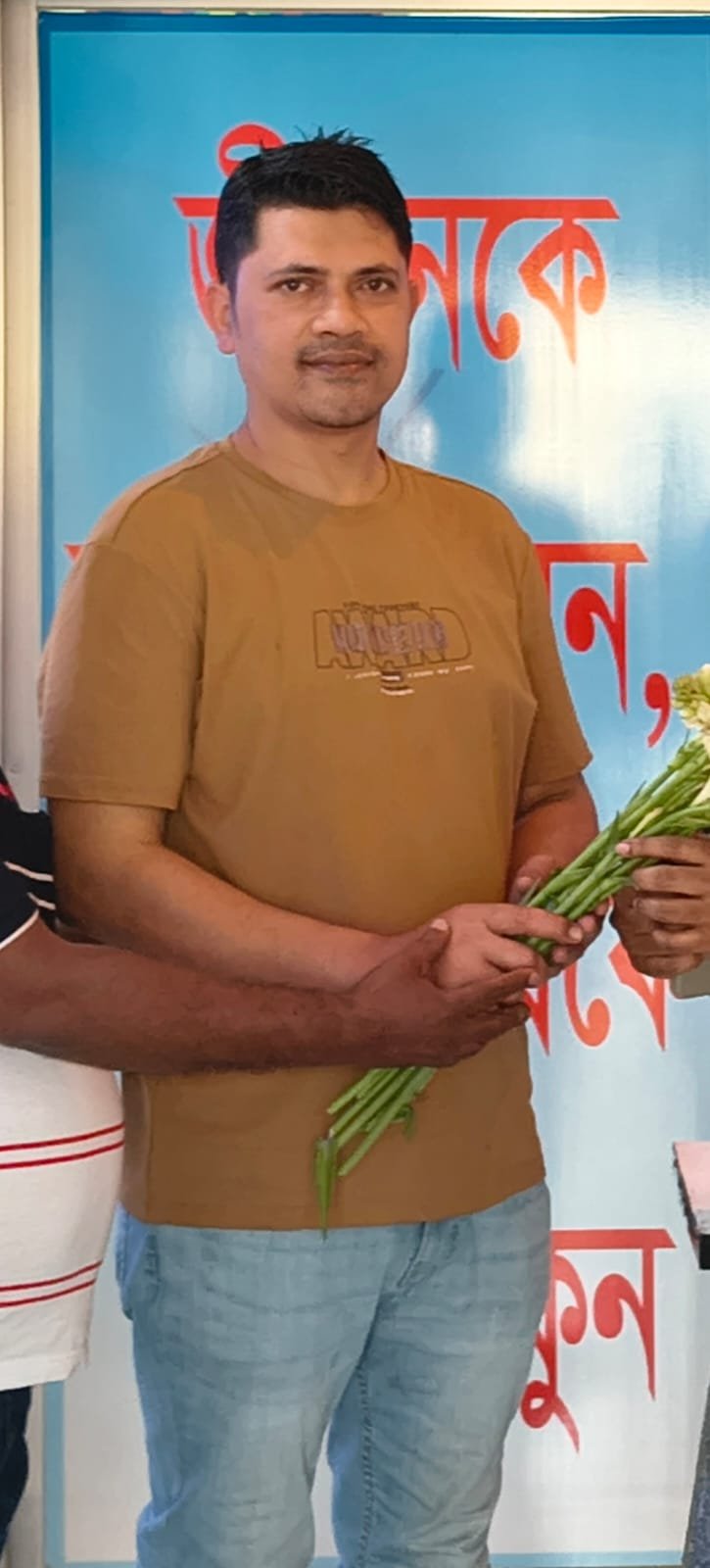 Change The Life manager at a community event